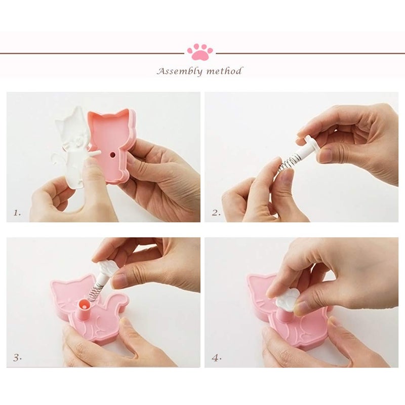 Aprildecember Cat Shape Animal Plunger Cookie Cutters Set, Food Grade Fondant Stamper Set - Image 3